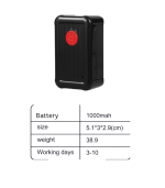 Wireless GPS Tracker - 1000-mah Battery