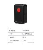 Wireless GPS Tracker 1000mAh Battery