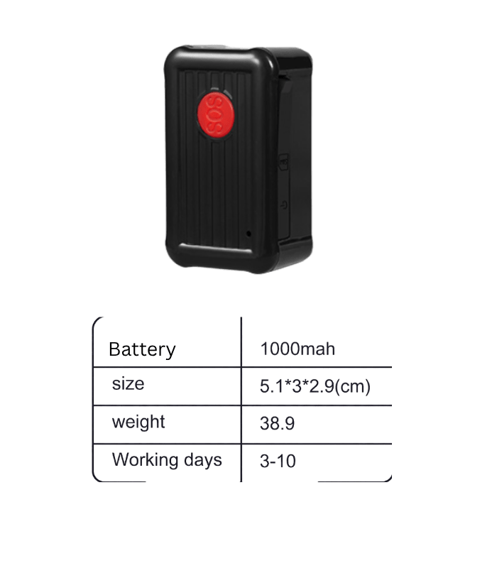 Wireless GPS Tracker - 1000-mah Battery