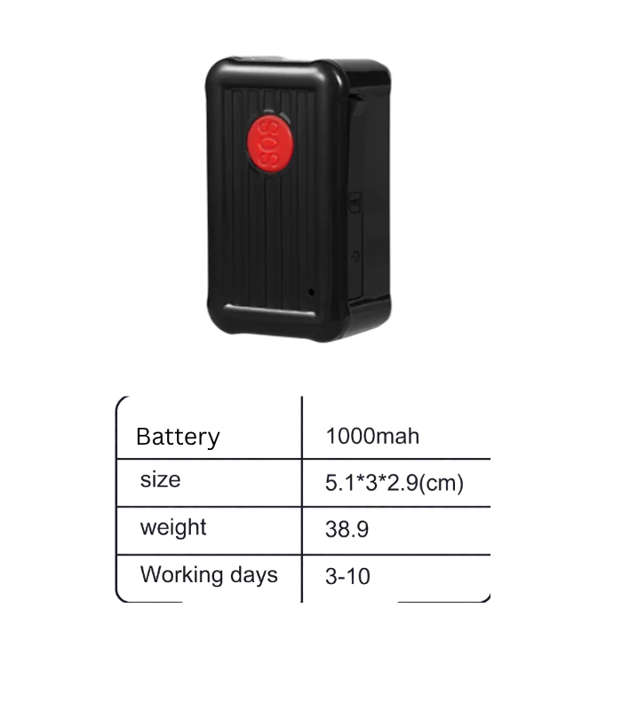 Wireless GPS Tracker 1000mAh Battery