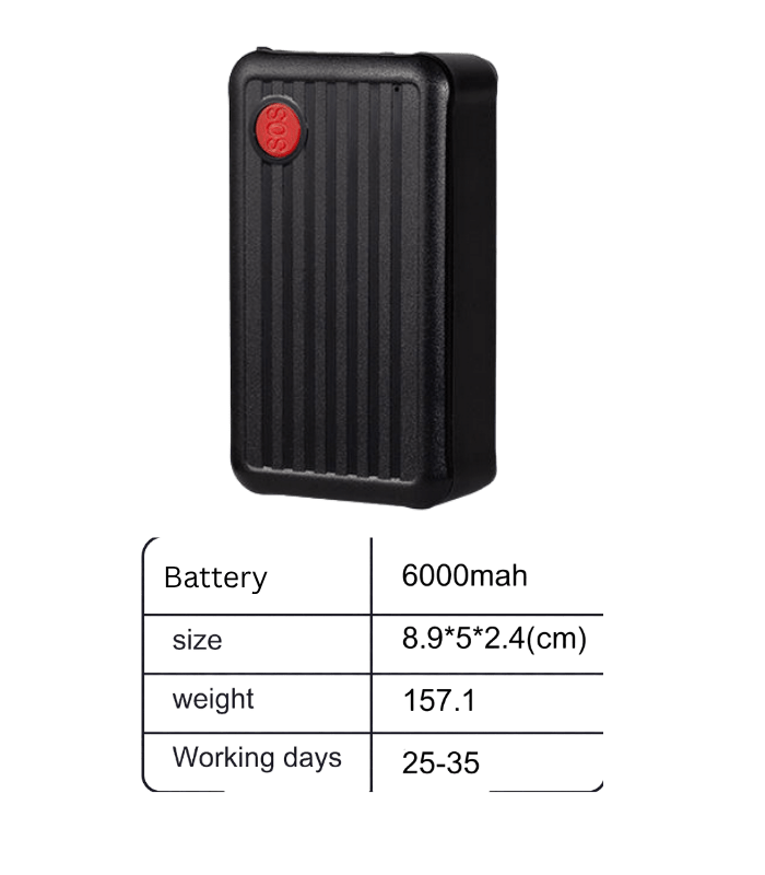 Wireless GPS Tracker - 6000 mah Battery